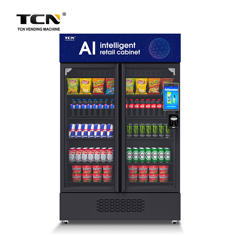 TCN-CFZ-780L Smart fridge vending machine 10-inch touch screen