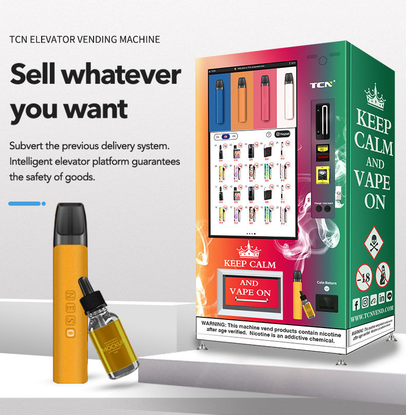 دستگاه فروش TCN Touch Screen E-Cigarette CBD Vape با تأیید سن