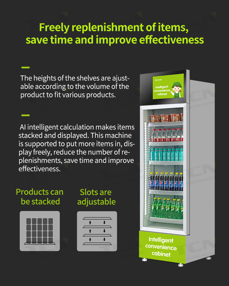 TCN smart vending hot sale Smart vending fridge for fruits fresh