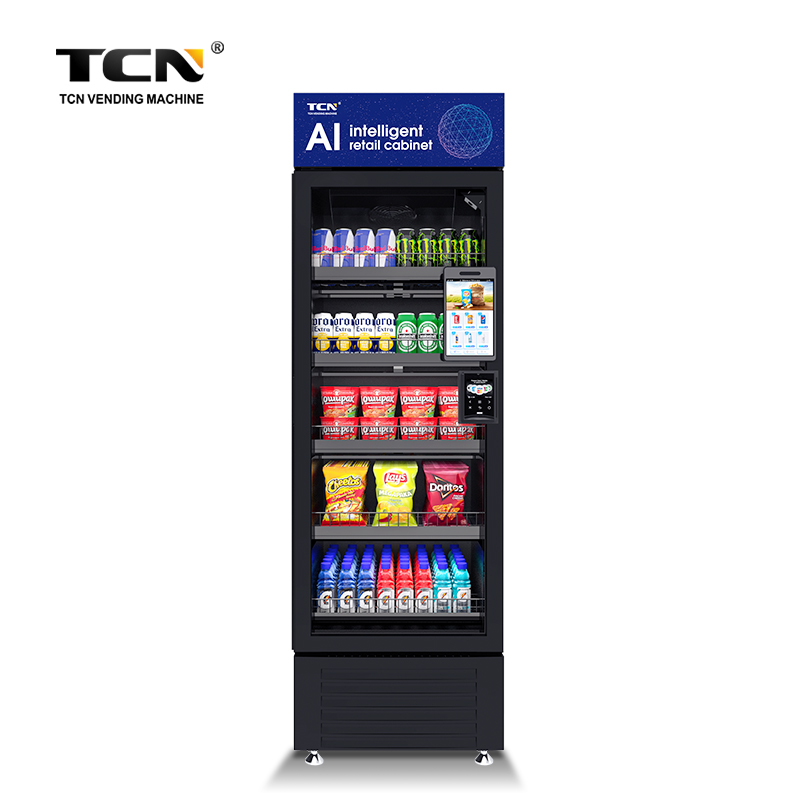 Smart fridge vending machine smart cooler visual settlement