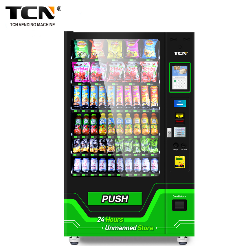 TCN-CSC-10C(V10.1) 24 hours self service Combo Snack Drink Touch Screen Vending Machine