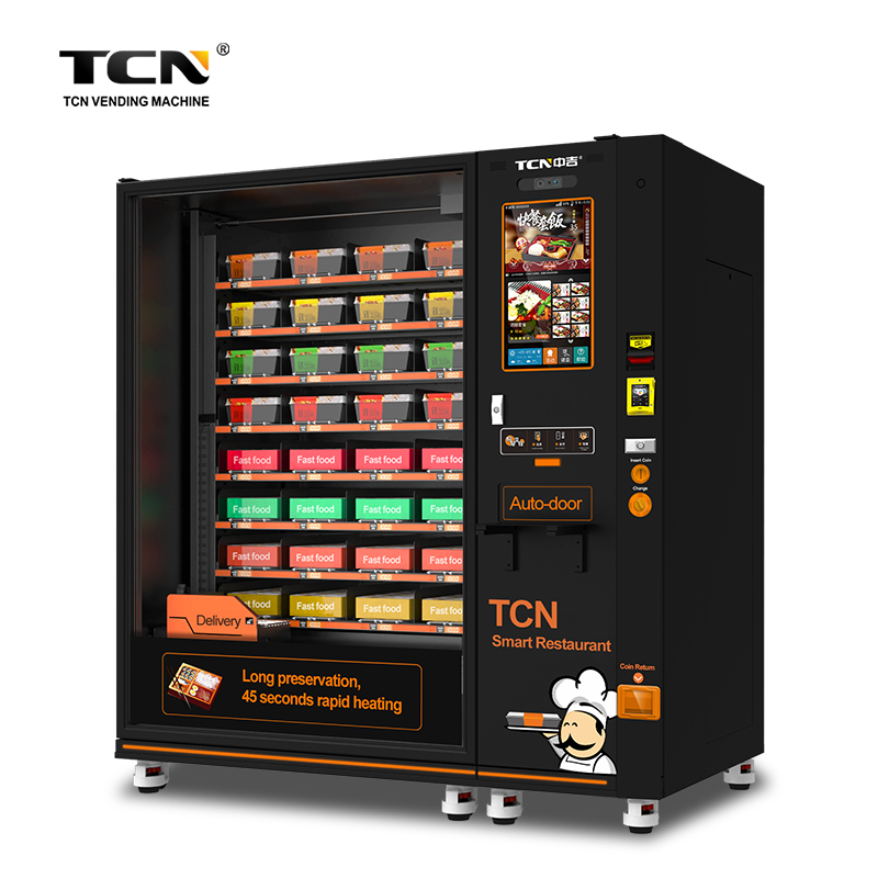 TCN-CFM-8V Hot food meals vending machine with 21.5inch touch screen