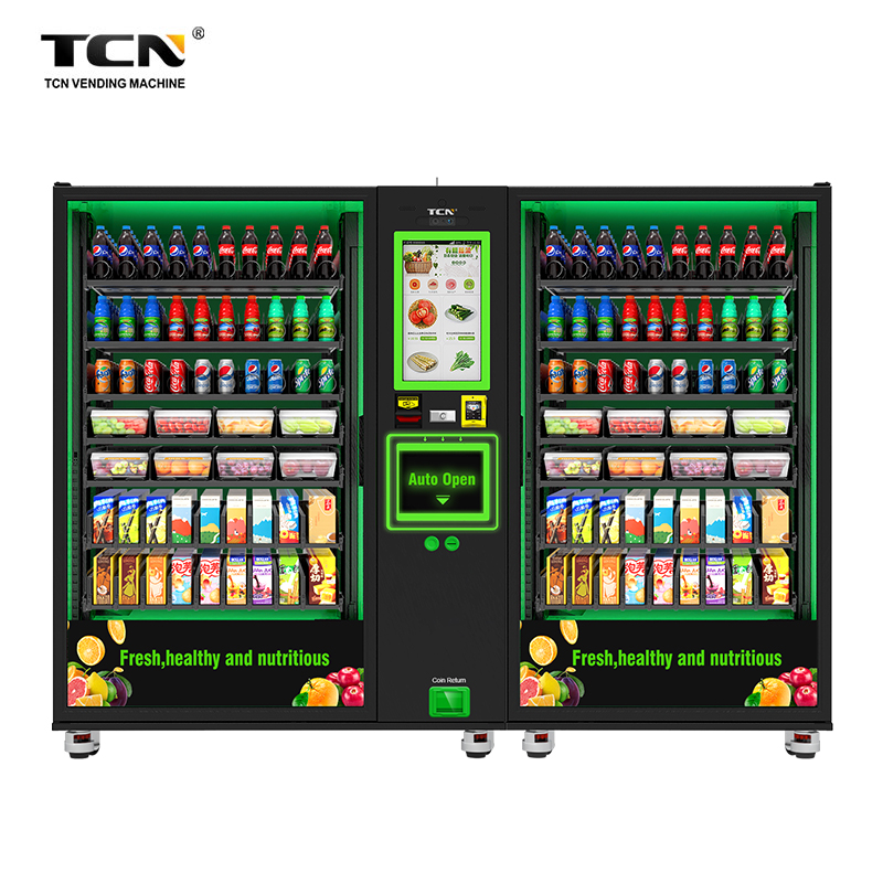 TCN-CFS-11G(V22)+11V-R TCN Healthy Fresh Vegetables Salad Fruit Vending Machine With Touch Screen