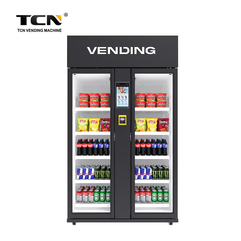 TCN-CFZ-1074-V10 Double-door Al Vending Machine Smart Cooler Support Nayax