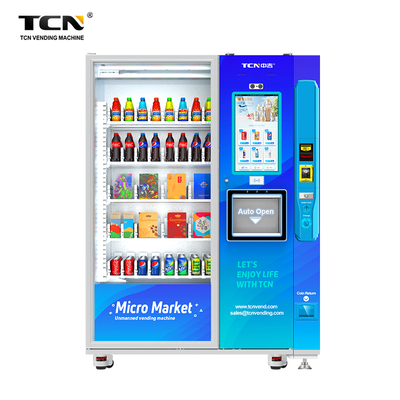 TCN-CMX-10N(V22) intelligent micro market vending machine with 22 inch touch screen