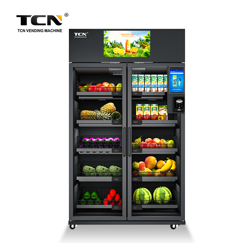 TCN Micro Market Vending Machine Cooler Fresh Food Vending Machine Customized
