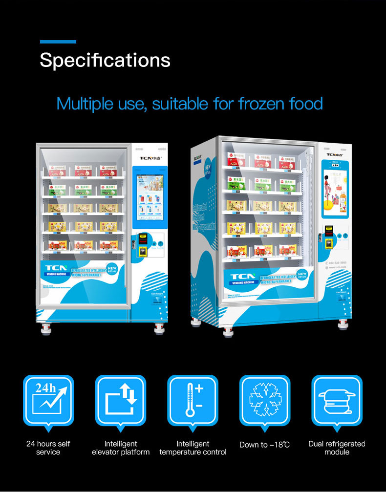 frozen nga food vending machine