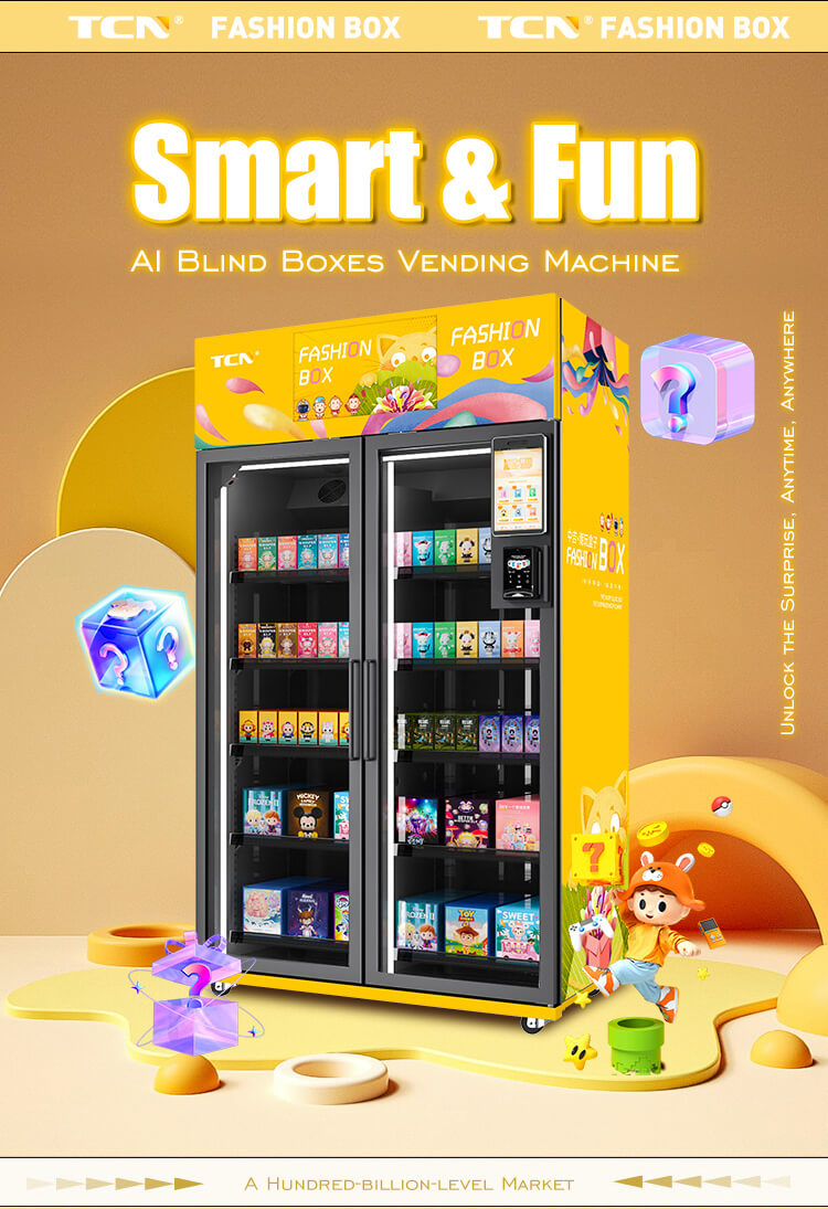 TCN-CFZ-1000 AI Blind Box Vending Machine - Fashion Box with massive 1000L capacity for smart, fun retailtainment