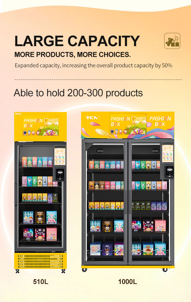 Wide variety of goods suitable for the high-capacity fashion box, including figurines, toys, and cultural creative products