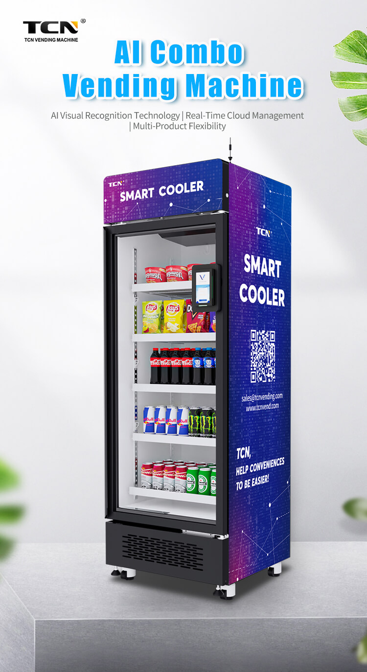 TCN-CFZ-510 AI visual recognition smart cooler with multi-product flexibility and compact design