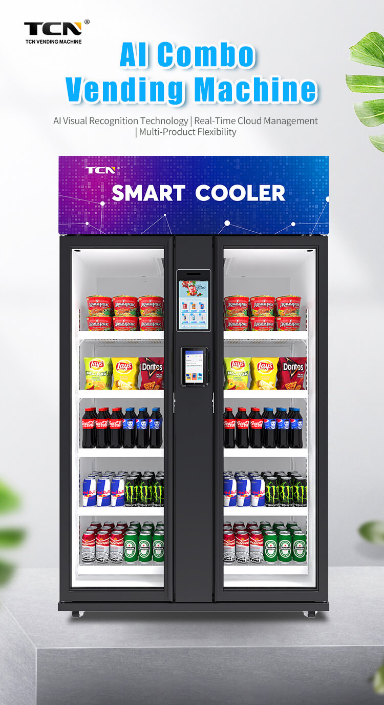 TCN-CFZ-1000 AI visual recognition combo vending machine for frictionless multi-product retail
