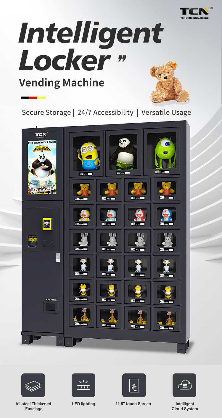 TCN Intelligent Locker Vending Machine model TCN-BLH-27S with secure storage and 24/7 accessibility