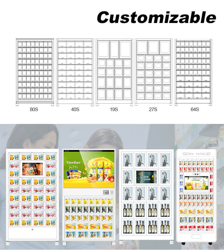 Customizable locker sizes from TCN including the medium-scale 40S vending machine model