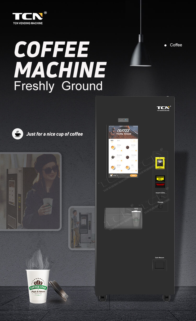 TCN Coffee Vending Machine - Freshly Ground Coffee Vending Machine for office and commercial use