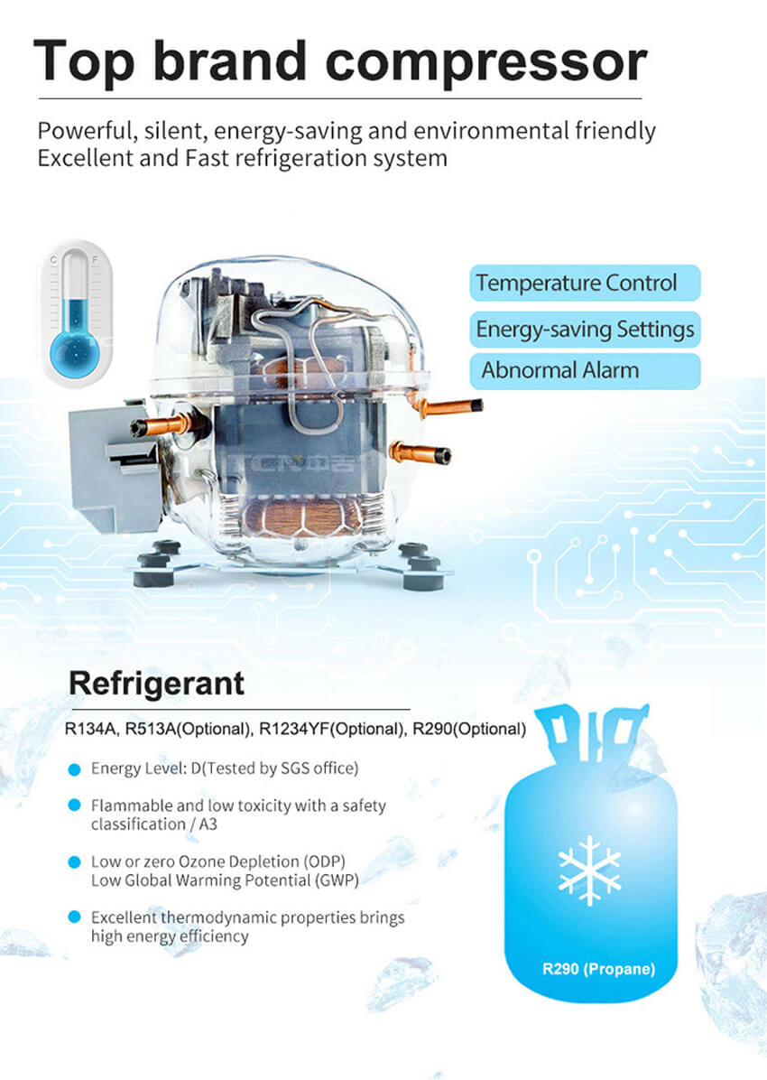 Commercial-grade compressor cooling system inside TCN locker, ensuring reliable and consistent temperature control.