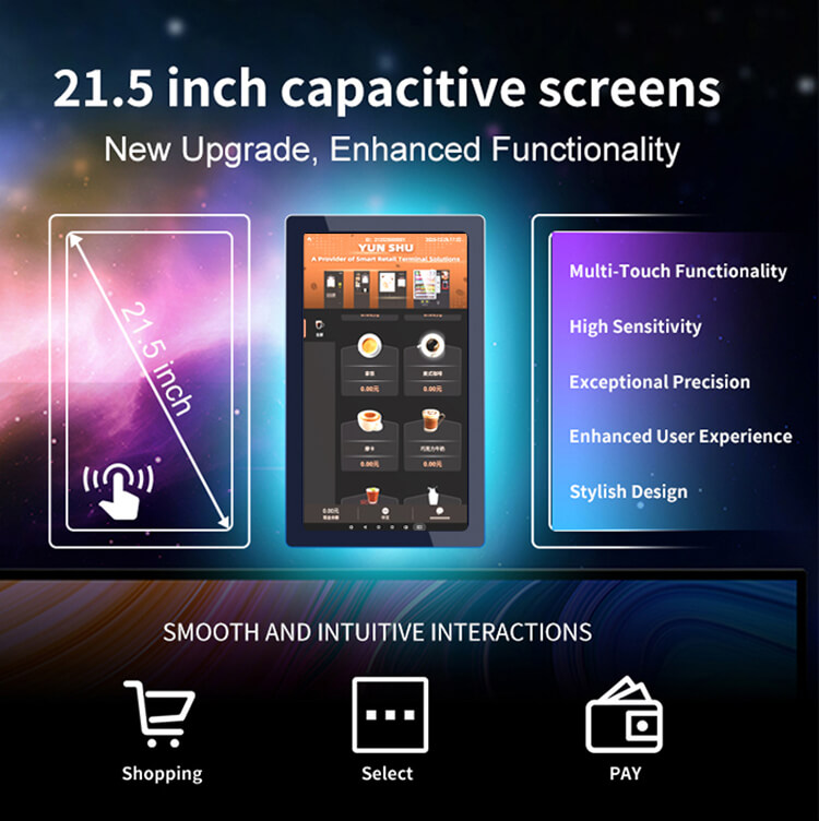 TCN 
coffee vending macine 7N with 21.5 inch capacitive screens