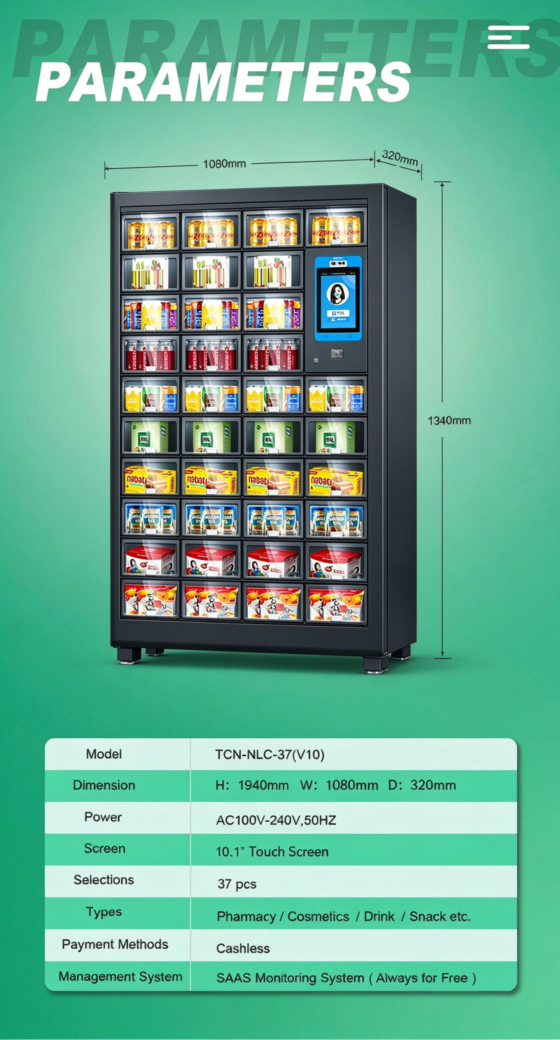 TCN-NLC-37(V10) TCN lockerautomaat
