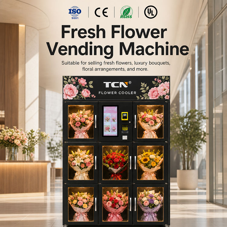 TCN Flower Vending Machine TCN-CLC-8N(V15.6)-XH Dual Cabinet